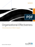 Organizational Effectiveness Discovering How to Make It Happen(1)