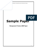 Sample Paper (Management Trainee)