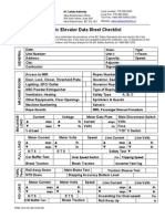 Electric Elevator Data Sheet Checklist Frm-1214-03