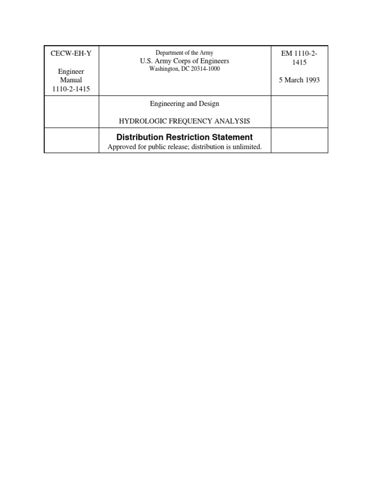 Hydrologic Frequency Analysis Pdf Flood Histogram