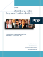 Chile Asuntos Indigenas en Programas Presidenciales 2013