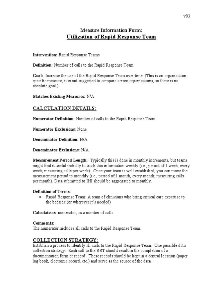 M If RRT Utilization of Rapid Response Team | PDF | Business