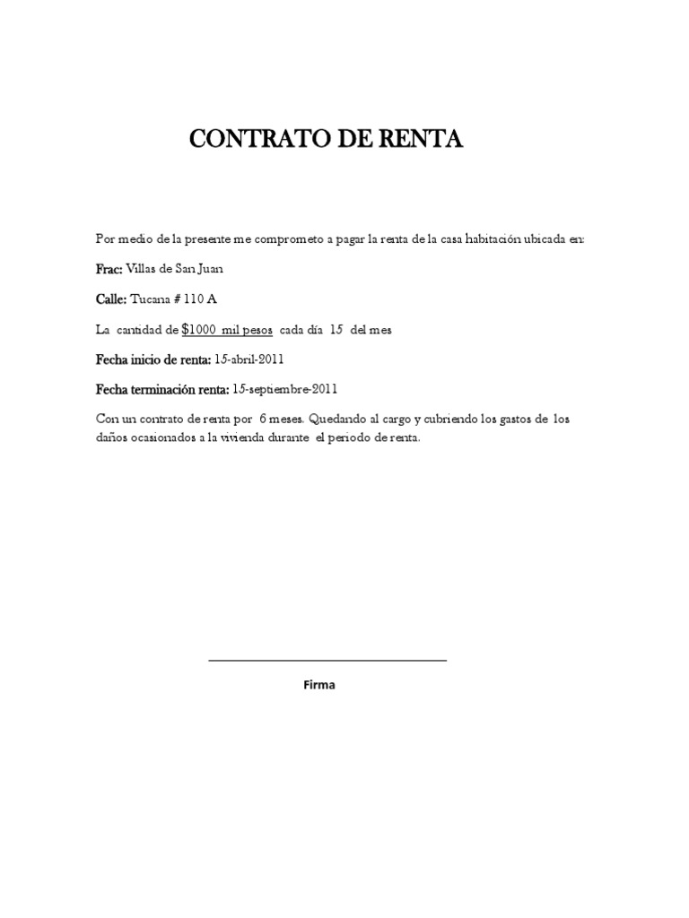 Contrato De Rentadocx
