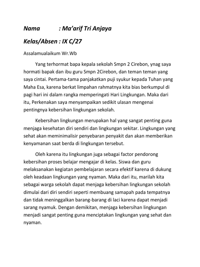 Cerpen Menjaga Kebersihan Lingkungan Sekolah Mind Books