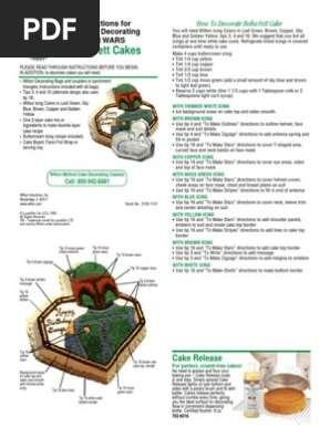 Wilton Cake Pan Directions - Boba Fett