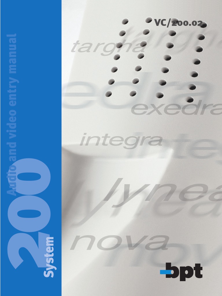 BPT System 200 Audio/Video Manual | PDF | Electrical Connector ...