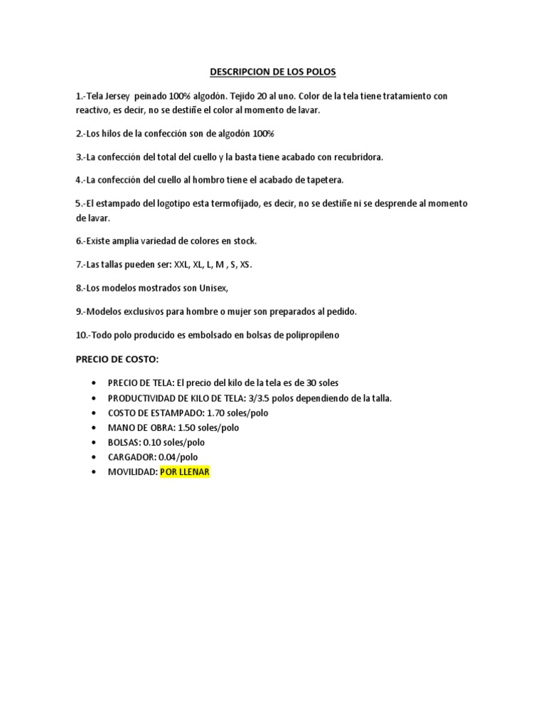 Descripcion De Los Polos