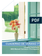 Cuaderno de Verano 1 ESO LENGUA SES Manuel Carrasco I Formiguera PDF