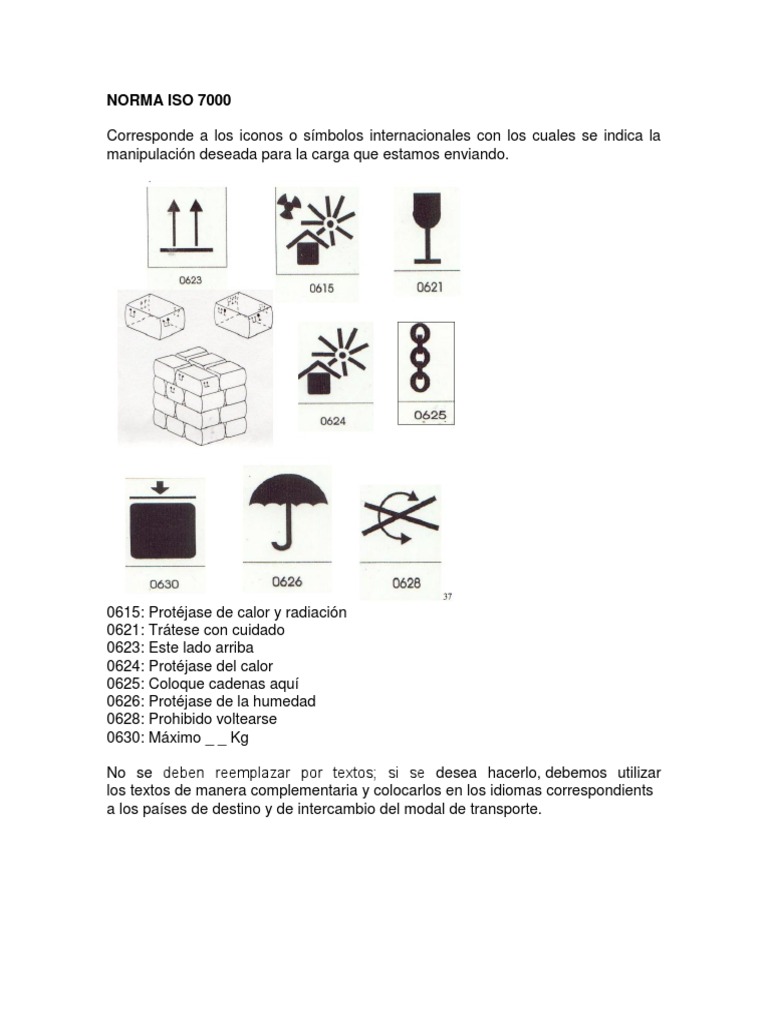 Normas y Pictogramas ISO 7000 | PDF