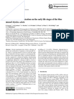 Effect of ocean acidiﬁcation on the early life stages of the blue