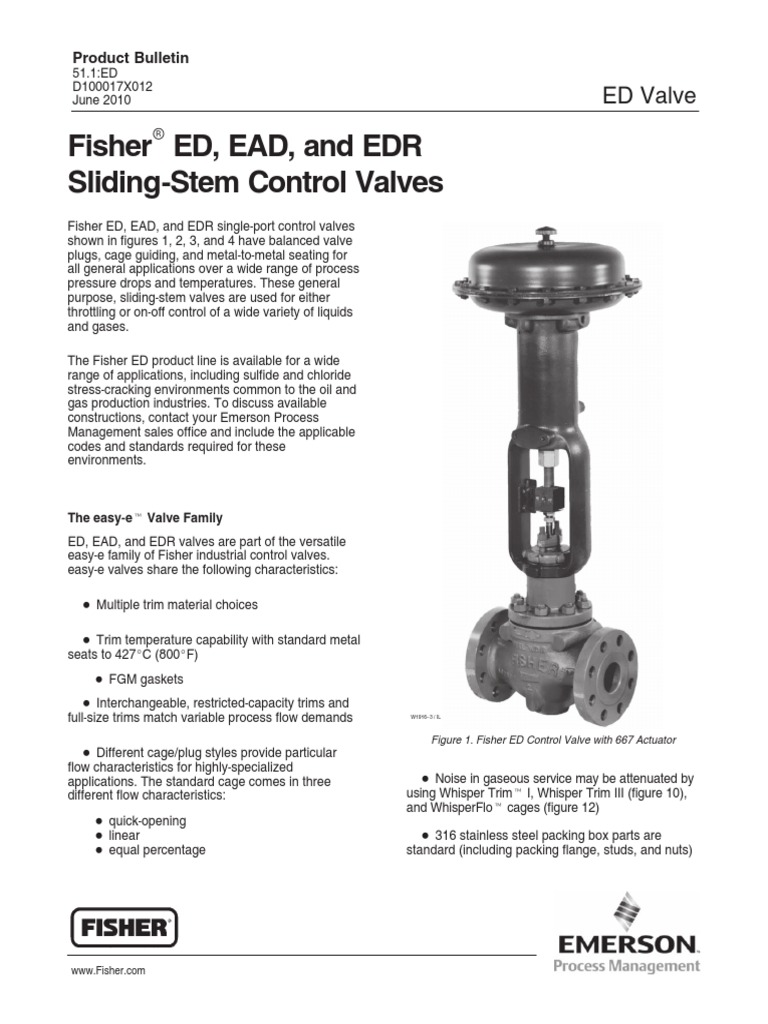 ED Fisher Data Sheet PDF Valve Building Materials