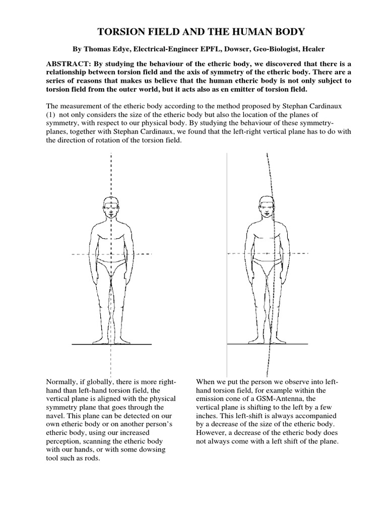 Torsion Fields and Human Etheric Body | PDF | Dowsing | Electromagnetic ...