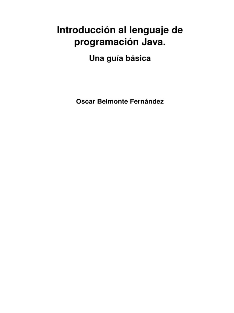 Intro Java | PDF | Java (lenguaje de programación) | C