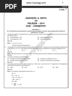 WBJEE 2014 Chemistry Question Paper with Solutions