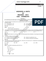 WBJEE 2014 Chemistry Question Paper With Solutions