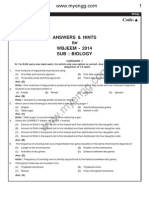 WBJEE 2014 Biology Question Paper With Solutions