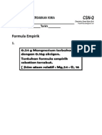 Formula Emprik Quiz Kimia Tingkatan 4