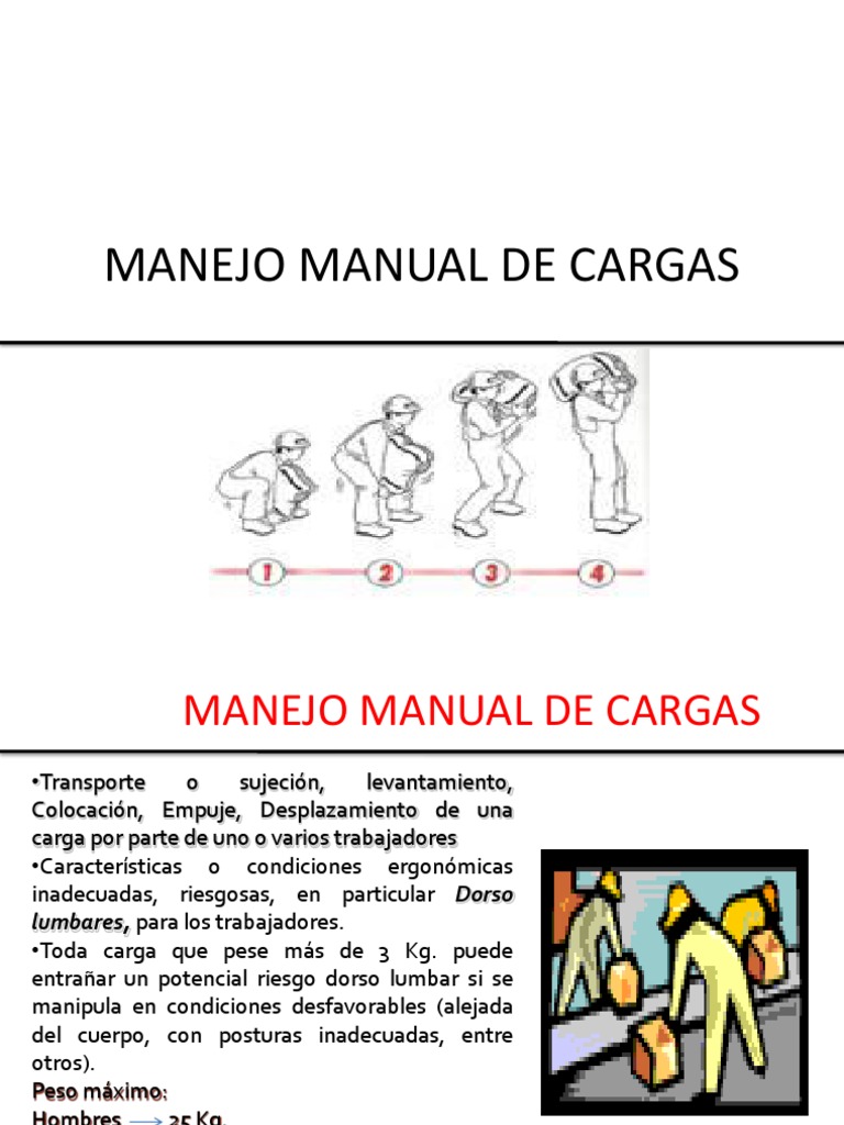 Manejo Seguro de Cargas Manuales | PDF | Pie | Factores humanos y ergonomía