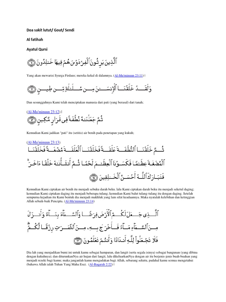 Doa Sakit Lutut Pdf