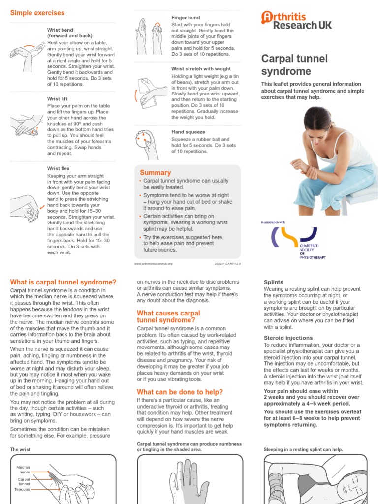 Carpal Tunnel Syndrome: Simple Exercises | PDF | Carpal Tunnel Syndrome ...