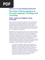 Download The Role of Metacognition by Modelice  SN2193387 doc pdf