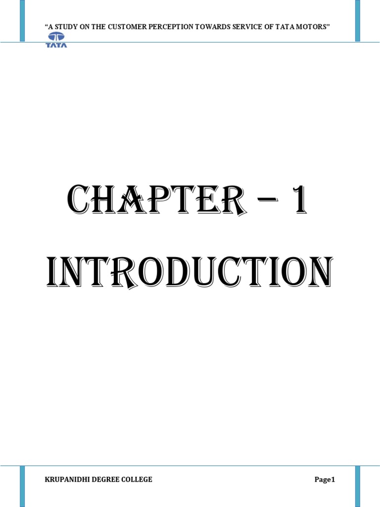 Customer Perceptions of Tata Motors' Service Insights from a Study on