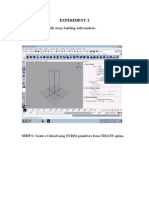 Experiment-2: AIM: To Create A Multi Storey Building With Windows