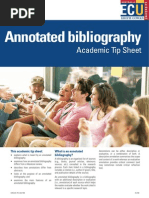 Annotated Bibliography: Academic Tip Sheet