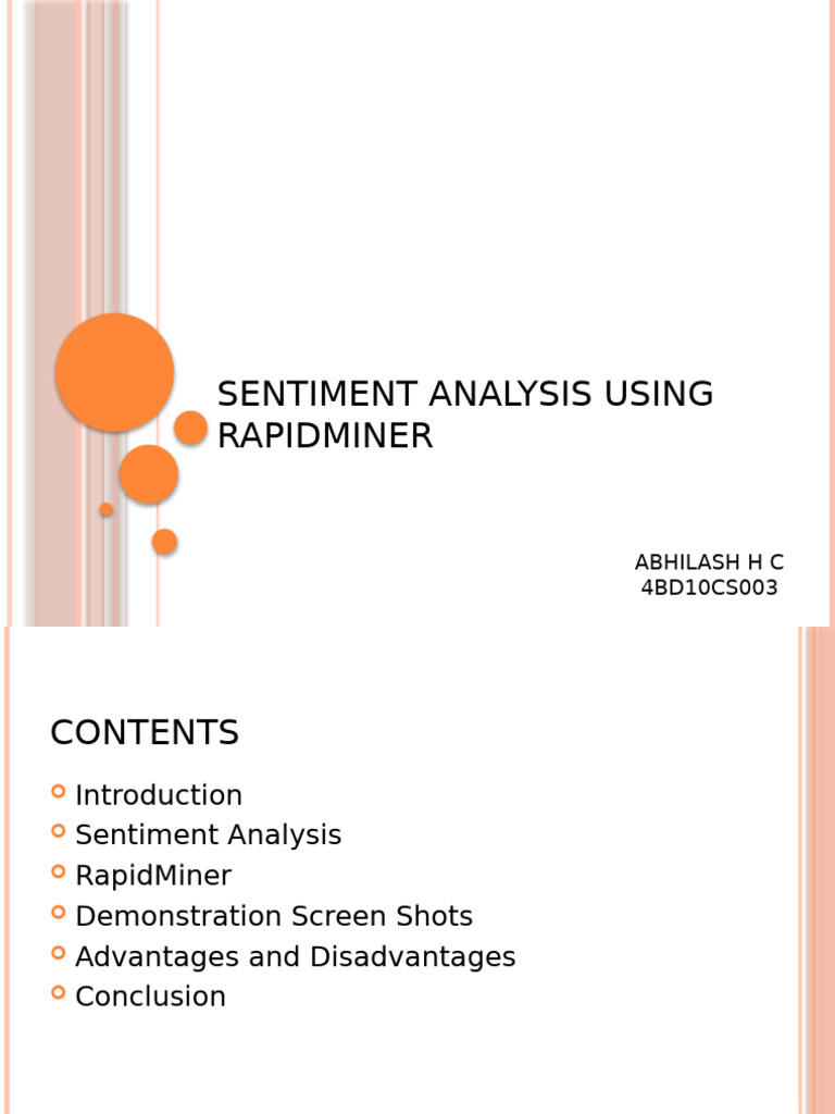 Sentiment Analysis with RapidMiner | PDF | Computing | Areas Of ...