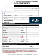 Student Information Release Form