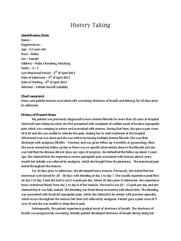 Case Report Example Gynaecology PDF Menstruation Alanine Transaminase