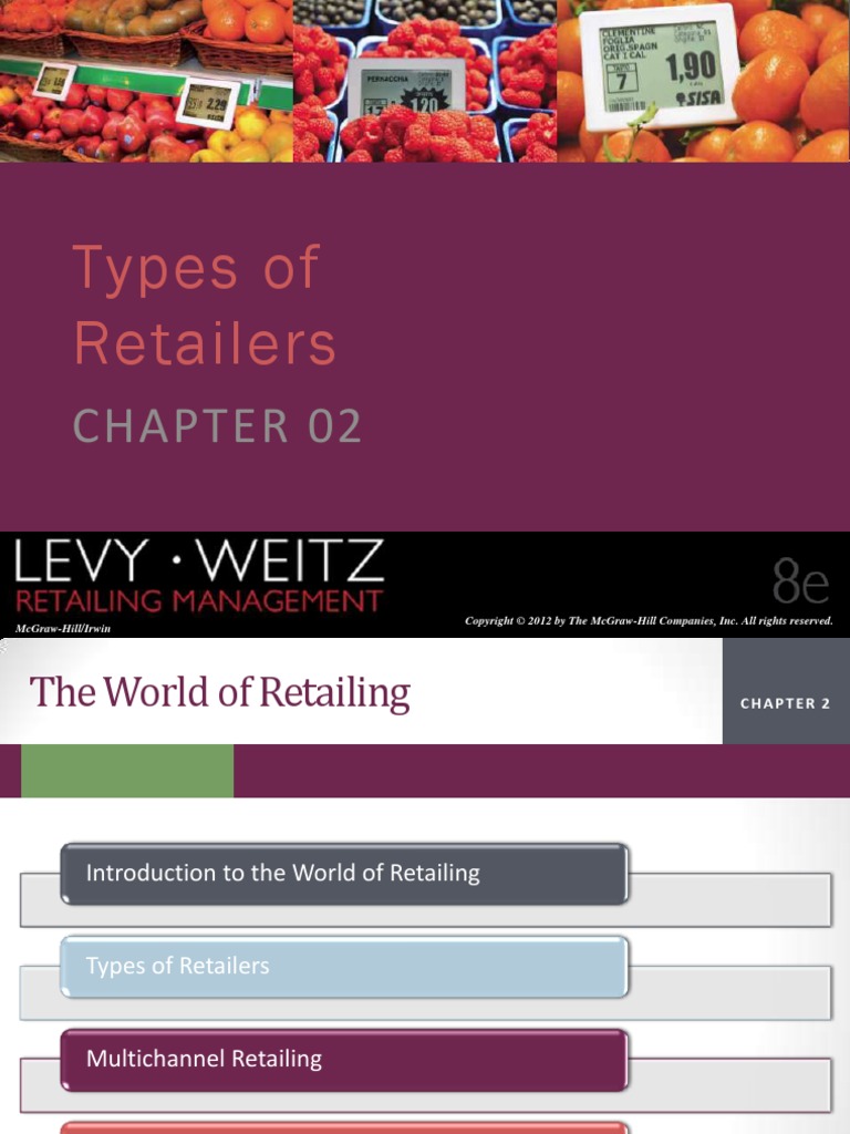 Types of Retailers Retailing Management 8E © The McgrawHill Companies