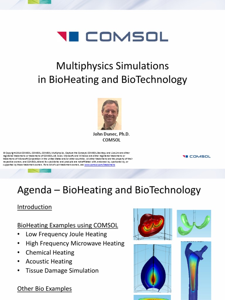 Bioheating Tutorial For COMSOL Multiphysics Software PDF Coaxial