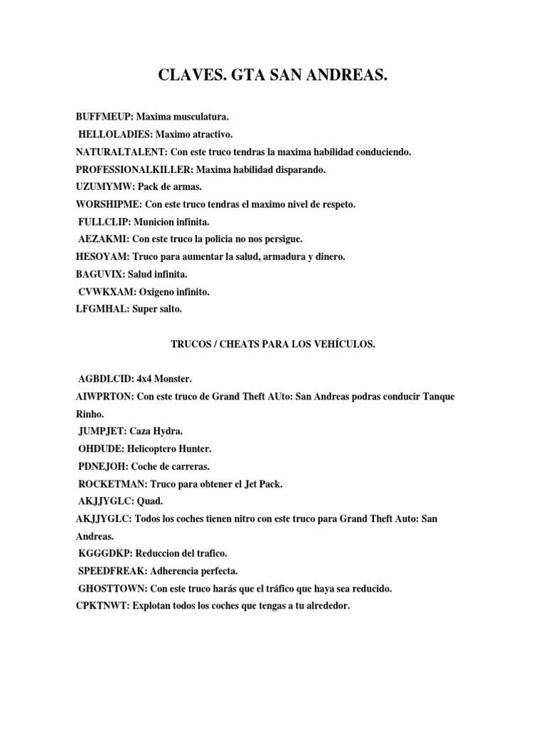 claves gta san andreas.docx