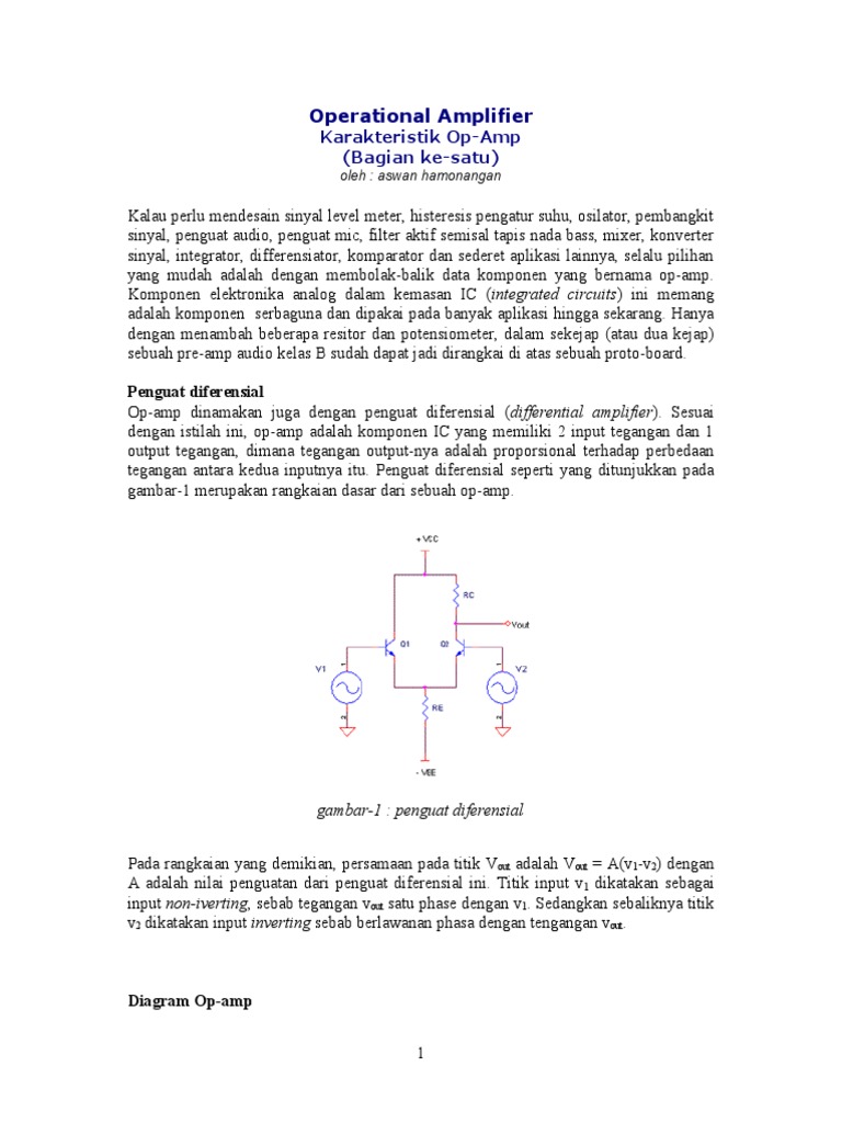 Operational Amplifier | PDF