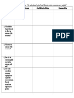 Cold War Gets Hot Worksheet