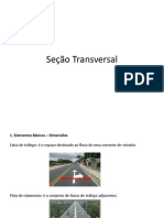 Dimensões e elementos de seções transversais de rodovias
