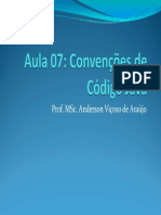 Aula 07 - Convencoes de Codigo Java PDF