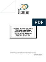 Manual de Descripción y Perfil de Puestos de Personal Operativo y Operativo Intermedio