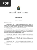 estatuto hondureño del docente