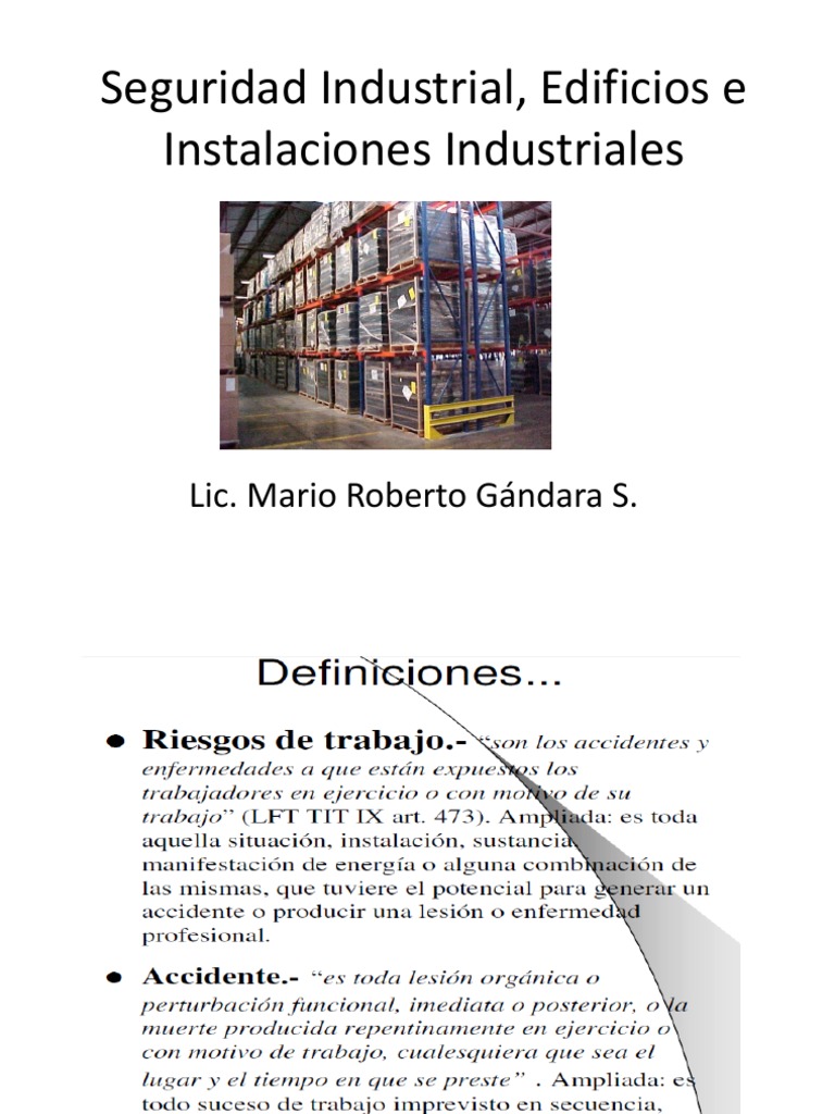 Seguridad Industrial, Edificios e Instalaciones Industriales | PDF ...