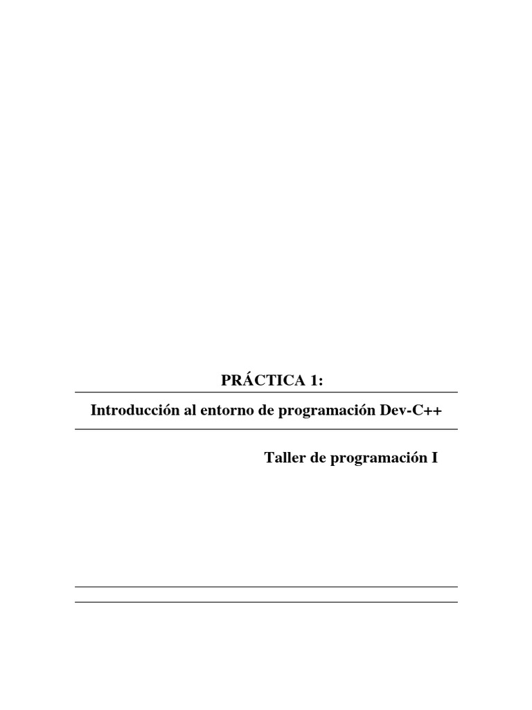 Ejercicio Practico 1 Sobre C++ | PDF | Lenguaje de programación ...