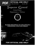 DoD Inspector General Report on Christian Embassy