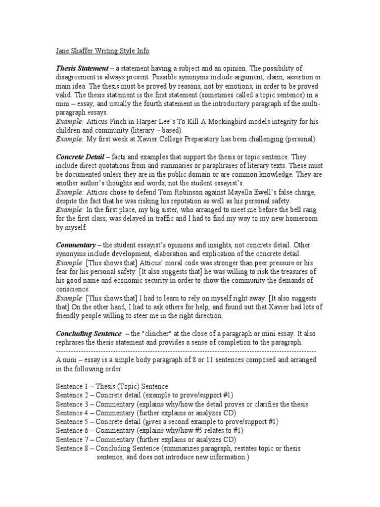 Jane schaffer 5 paragraph essay format picture