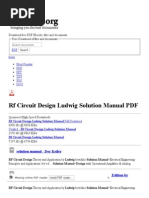 Download Rf Circuit Design Ludwig Solution Manual - Free PDF Downloads by sree479 SN219427719 doc pdf