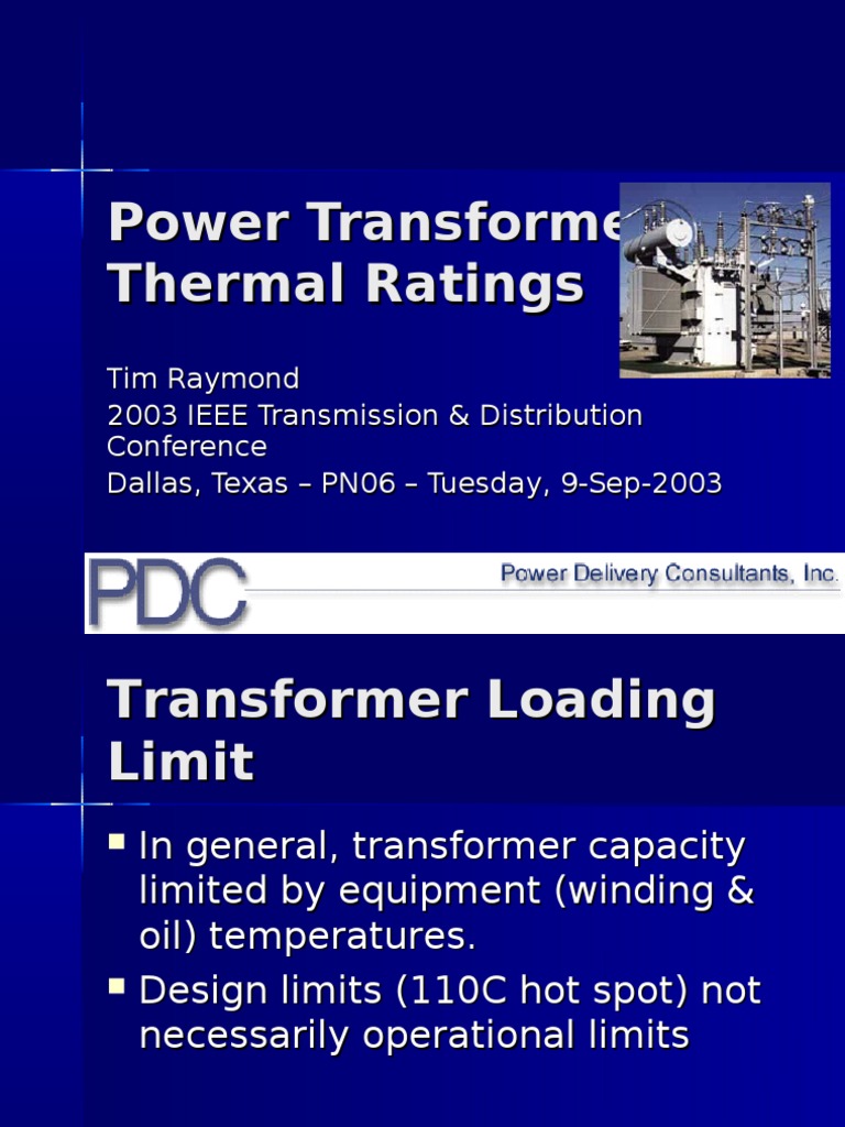 Power transformers Thermal rating Radiator Transformer