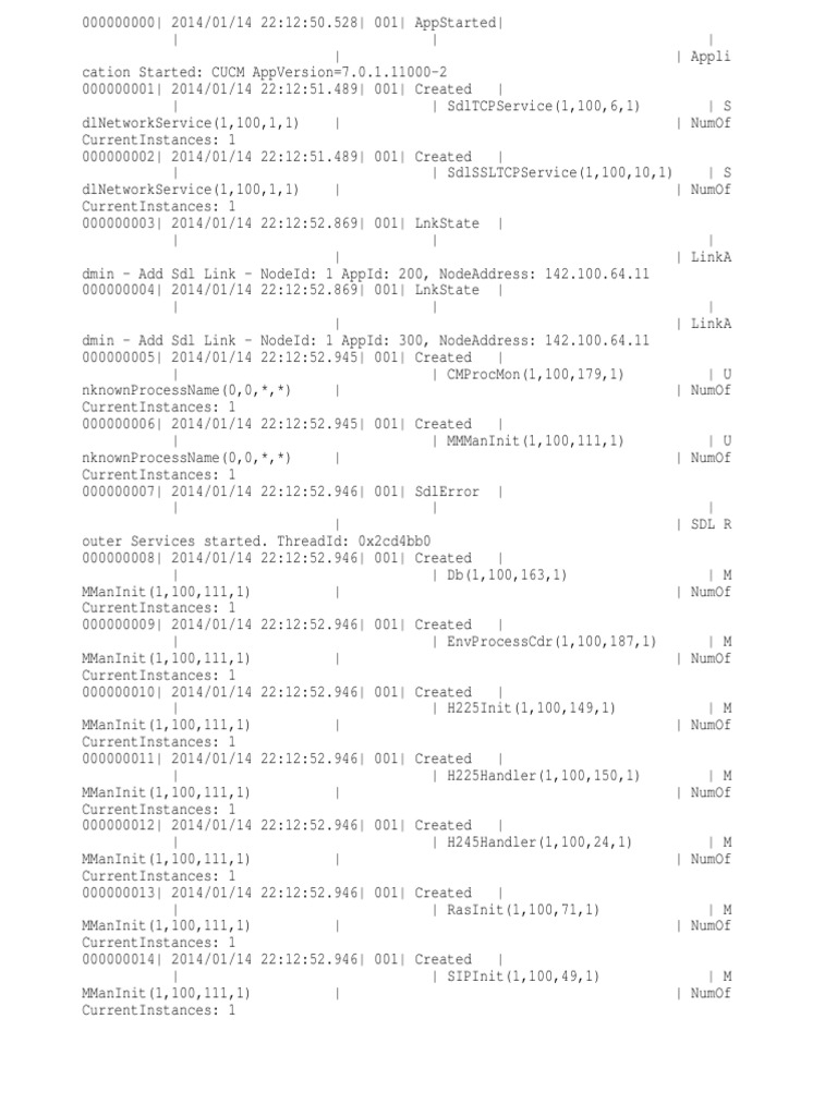 Cisco SDL Trace Log Overview | PDF | Teaching Mathematics