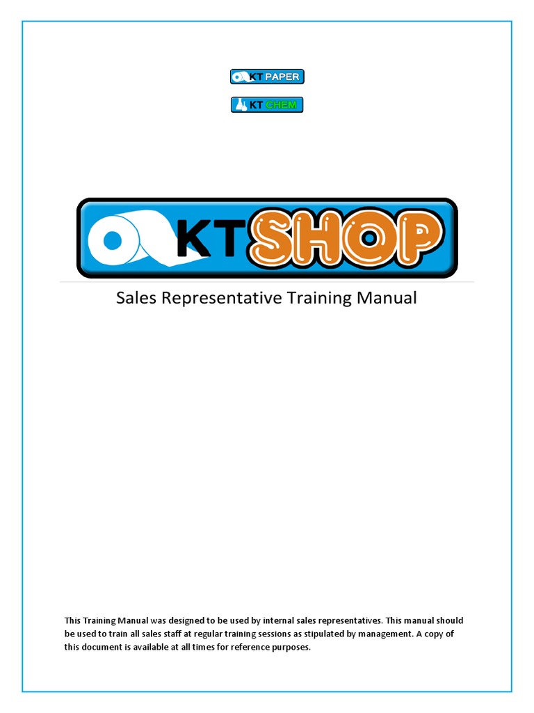 Sales Representative Training Manual | PDF | Retail | Merchandising