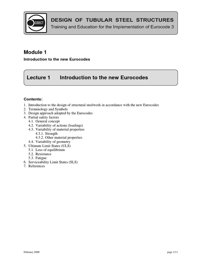 Introduction to New Eurocodes for Steel Design | PDF | Strength Of ...