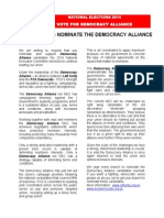 Nec Elections - Nominate The Democracy Alliance